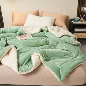 Double-Layer Lamb Fleece Blanket