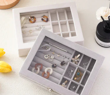 Portable Jewelry Organizer Box for Bracelets and Earrings