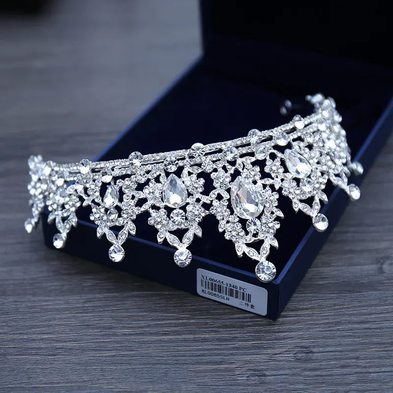 White Crystal Bridal Crown