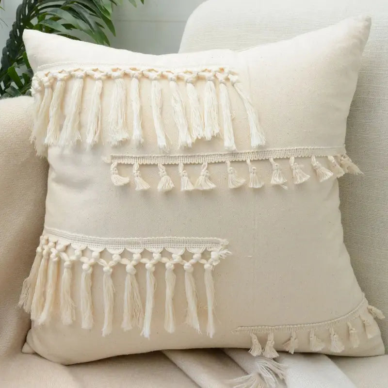 Bohemian Soft Tassel Throw Pillow Case
