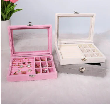 Portable Jewelry Organizer Box for Bracelets and Earrings