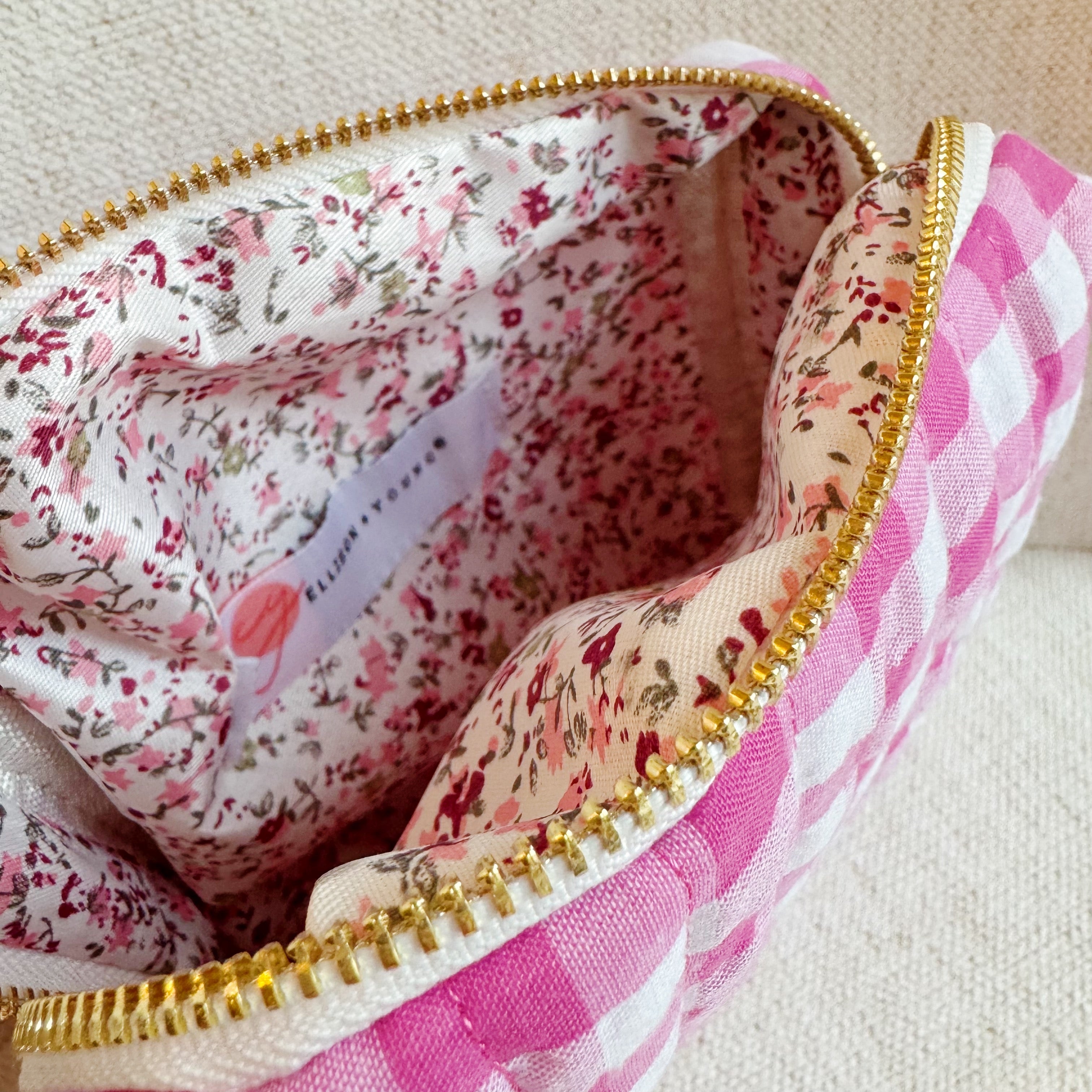 Gingham Cosmetic Case