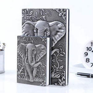 Vintage Embossed Leather Notebook Diary