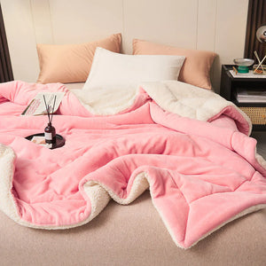 Double-Layer Lamb Fleece Blanket