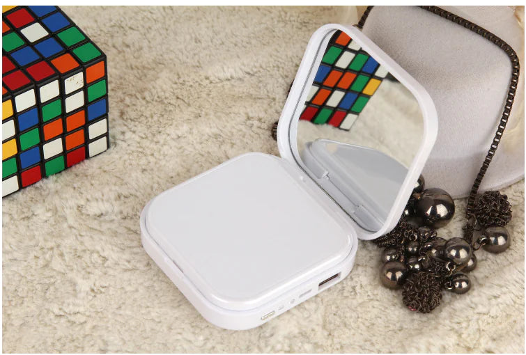 Makeup Box Mirror Power Bank