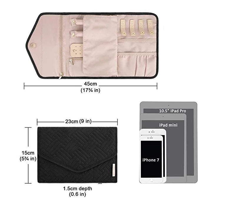 WanderGlam Travel Jewelry Case