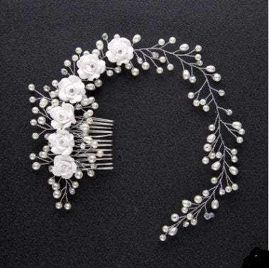 Pearl Flower Bridal Comb