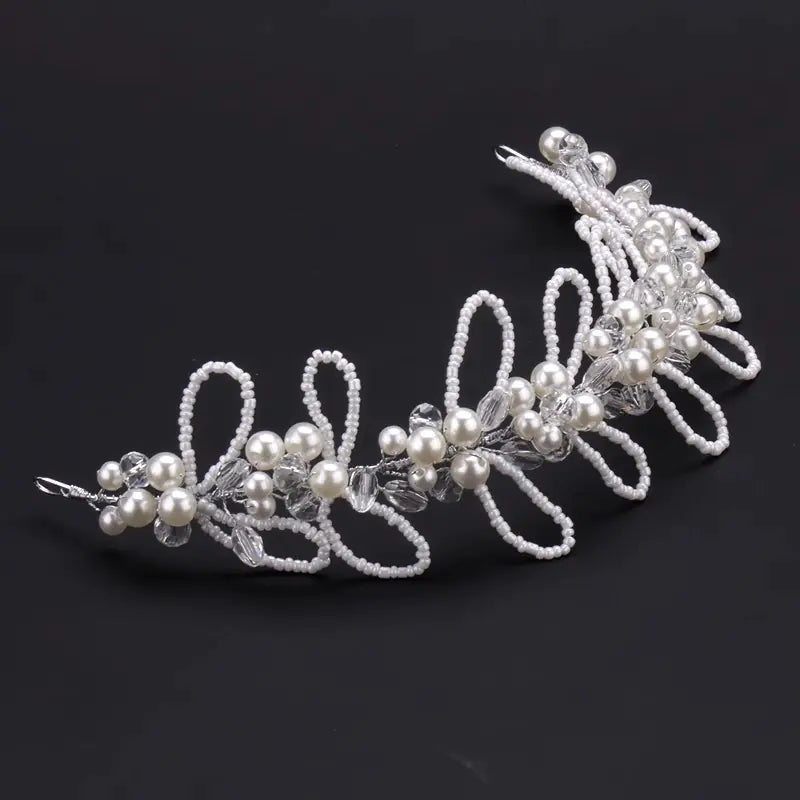 Bridal Headdress with Pearl and Bead