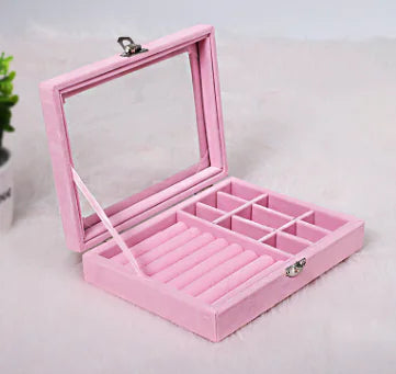 Portable Jewelry Organizer Box for Bracelets and Earrings