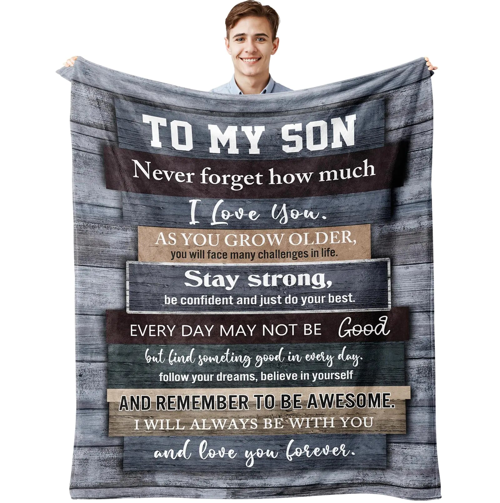 To My Son Flannel Blanket – From Mom or Dad