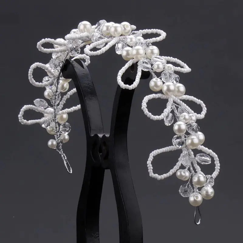 Bridal Headdress with Pearl and Bead