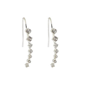 Elegant Cascading Rhinestone Bridal Earrings