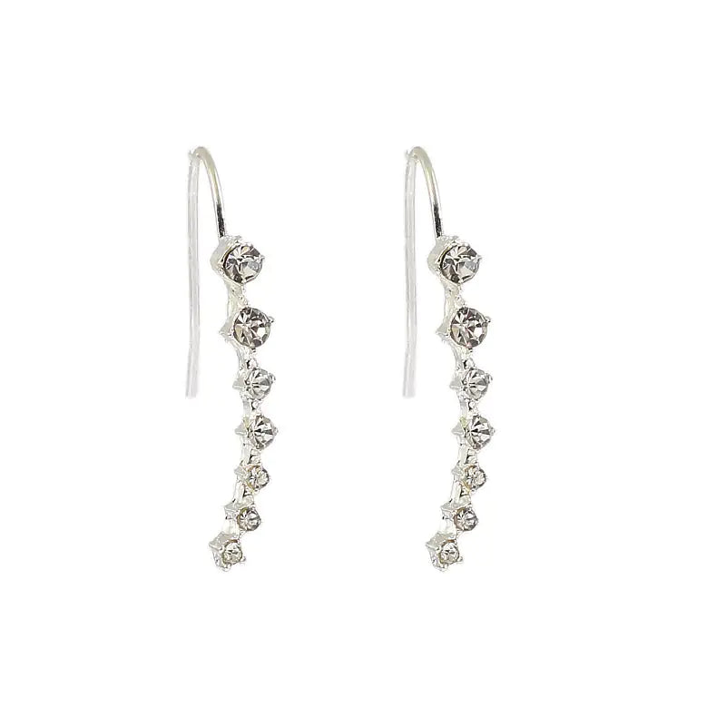 Elegant Cascading Rhinestone Bridal Earrings