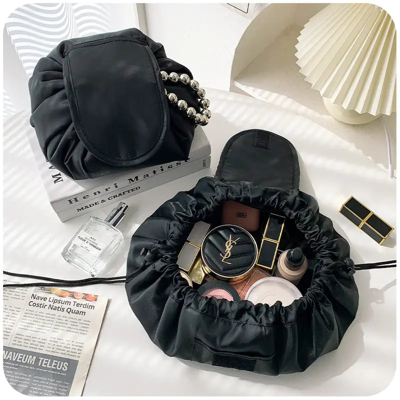 Stylish Drawstring Makeup Bag - Waterproof Travel Pouch