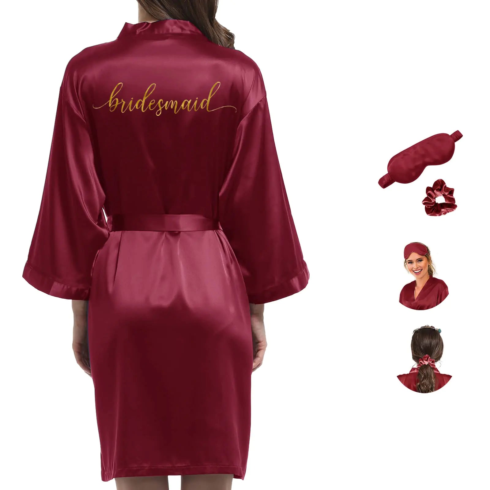 Premium Satin Wedding Robes Set