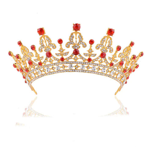 Crystal Bridal Crown Hair Accessory with Pearls and Rhinestones