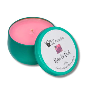 Rose & Oud Scented Soy Candle