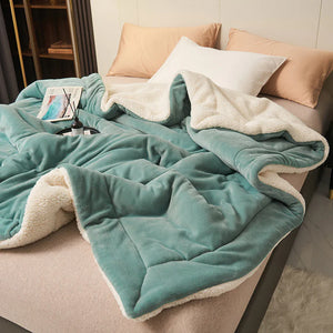 Double-Layer Lamb Fleece Blanket