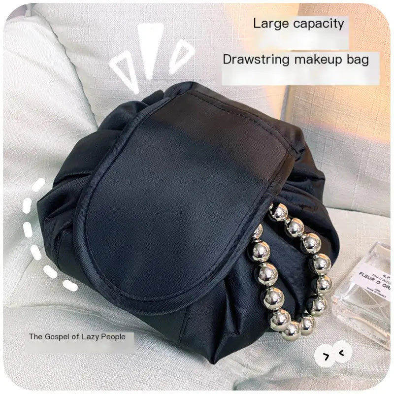 Stylish Drawstring Makeup Bag - Waterproof Travel Pouch