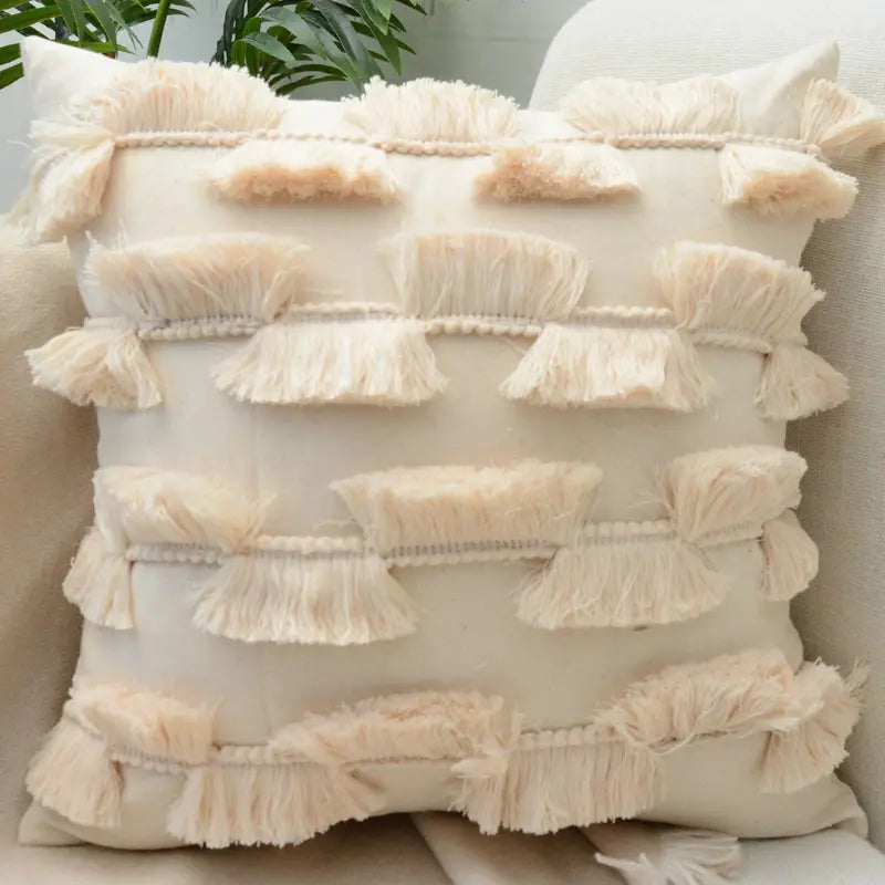 Bohemian Soft Tassel Throw Pillow Case