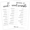 Interactive Bridal Shower Game Cards – 25 Guests + Answer Key