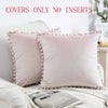 Soft Velvet Ball Tassel Pillow Case