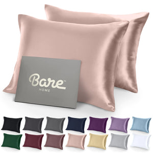SatinGlow™ King Size Pillowcase Set – Soft Poly Satin (Multiple Colors)