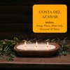 3-Wick Hand Dough Bowl Soy Candle - Costa Del Ahazar