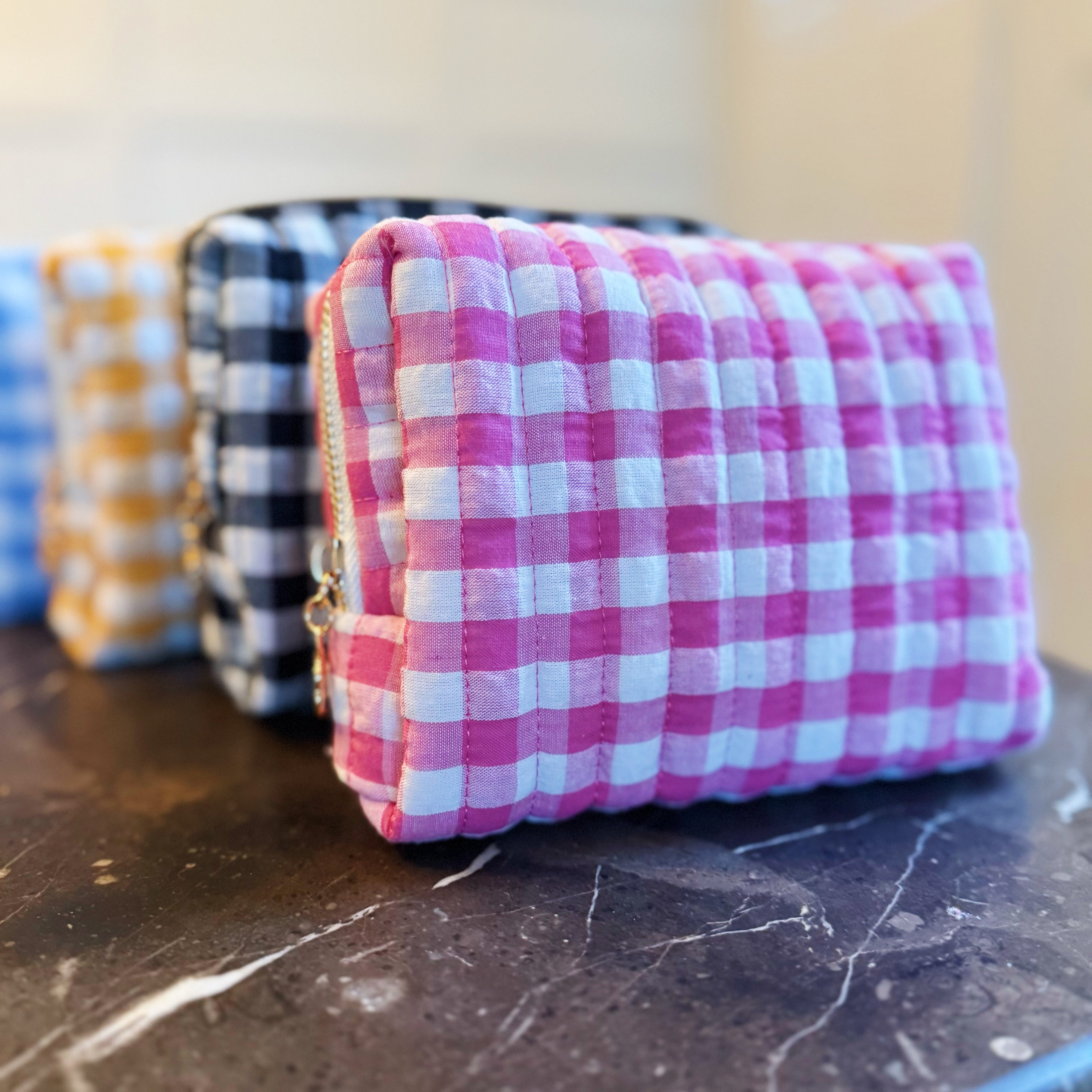 Gingham Cosmetic Case