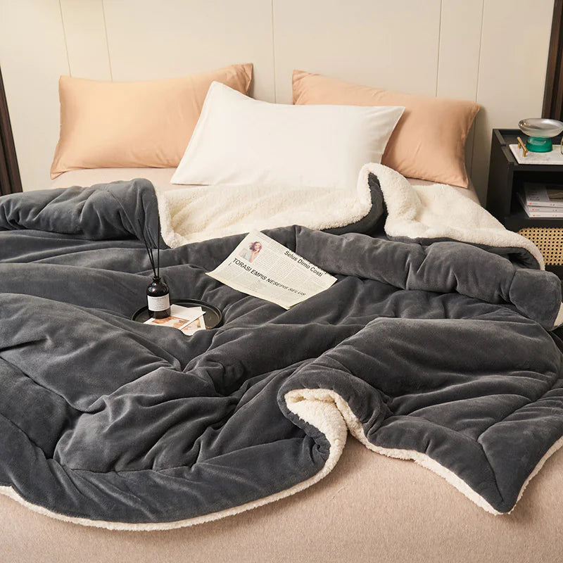 Double-Layer Lamb Fleece Blanket