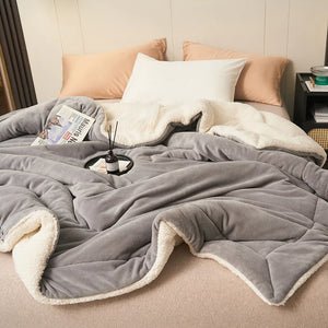Double-Layer Lamb Fleece Blanket