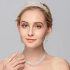 Bridal Crown Set with Necklace and Earrings (3 Pieces)