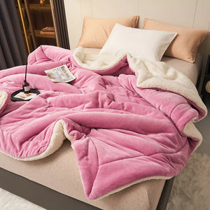 Double-Layer Lamb Fleece Blanket
