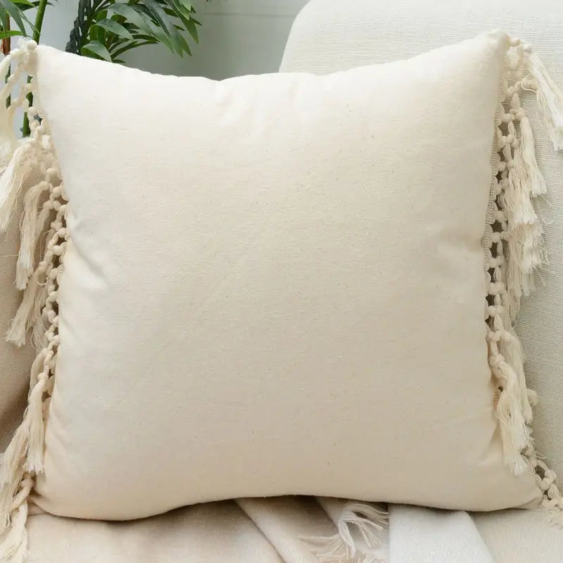 Bohemian Soft Tassel Throw Pillow Case