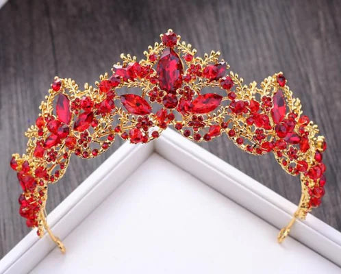 Crystal Bridal Crown Hair Accessory with Pearls and Rhinestones