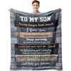 To My Son Flannel Blanket – From Mom or Dad