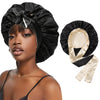Double-Layer Satin Sleep Bonnet – Reversible with Adjustable Straps