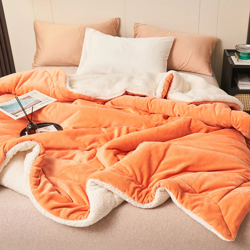 Double-Layer Lamb Fleece Blanket