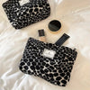 Leopard Print Travel Makeup Bag - Washable Organizer