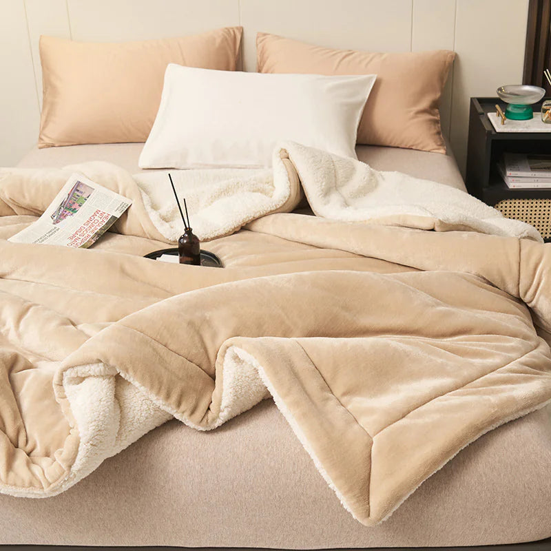 Double-Layer Lamb Fleece Blanket