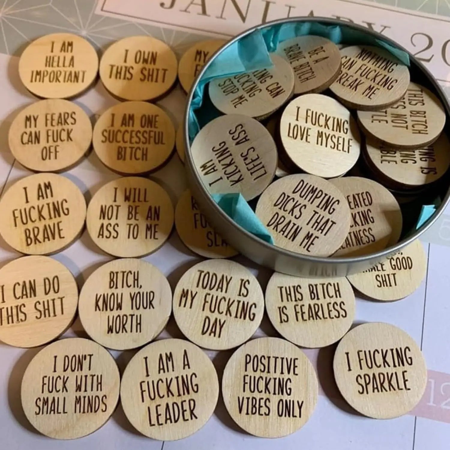 Mini Sweary Affirmation Discs