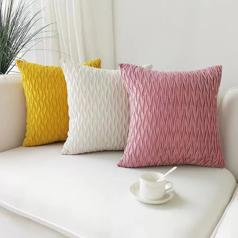Soft Velvet Square Throw Pillow Case for Living Room
